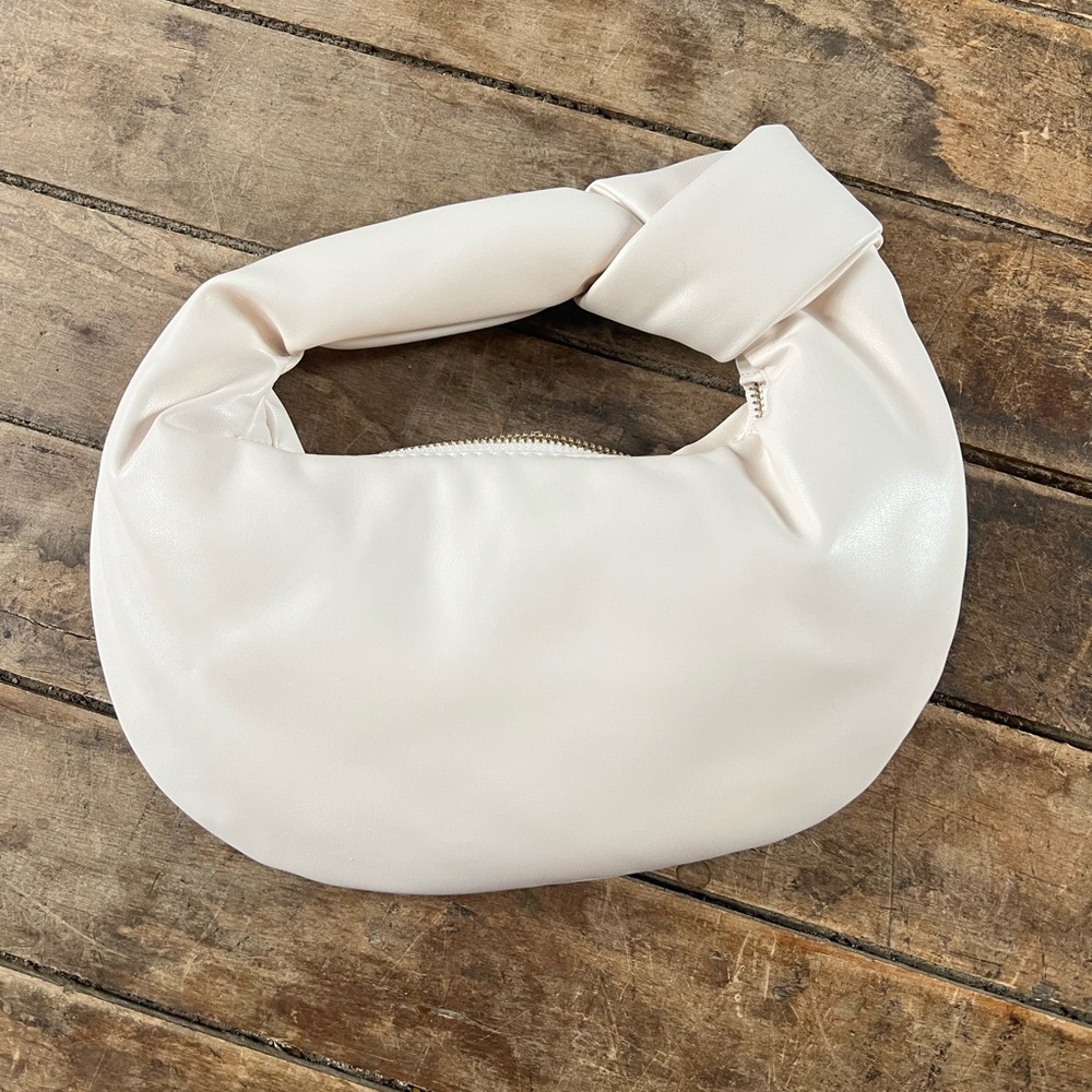 Mellie Bianco Cream Alexandra Top Handle Vegan Bag
